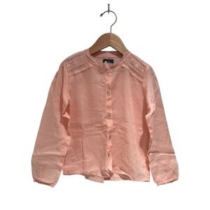 TOCOTO VINTAGE Pink Button Down Kids Top - size 5-6